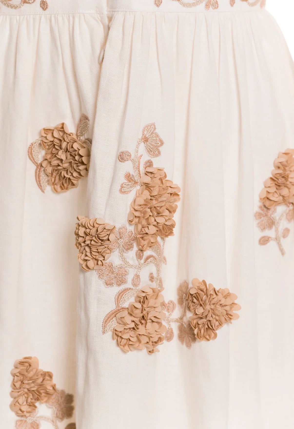AGUA Bohemian Floral Embroidered Long Sleeve Maxi