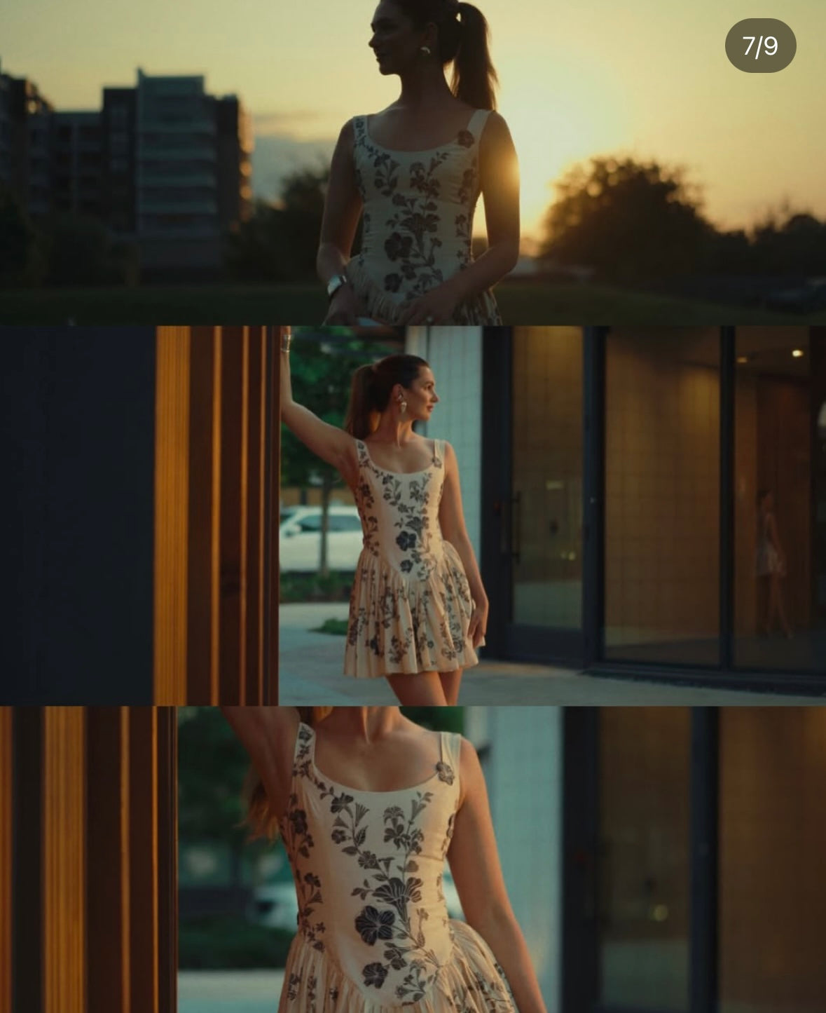 AGUA Dark Floral Corset Style Mini Dress