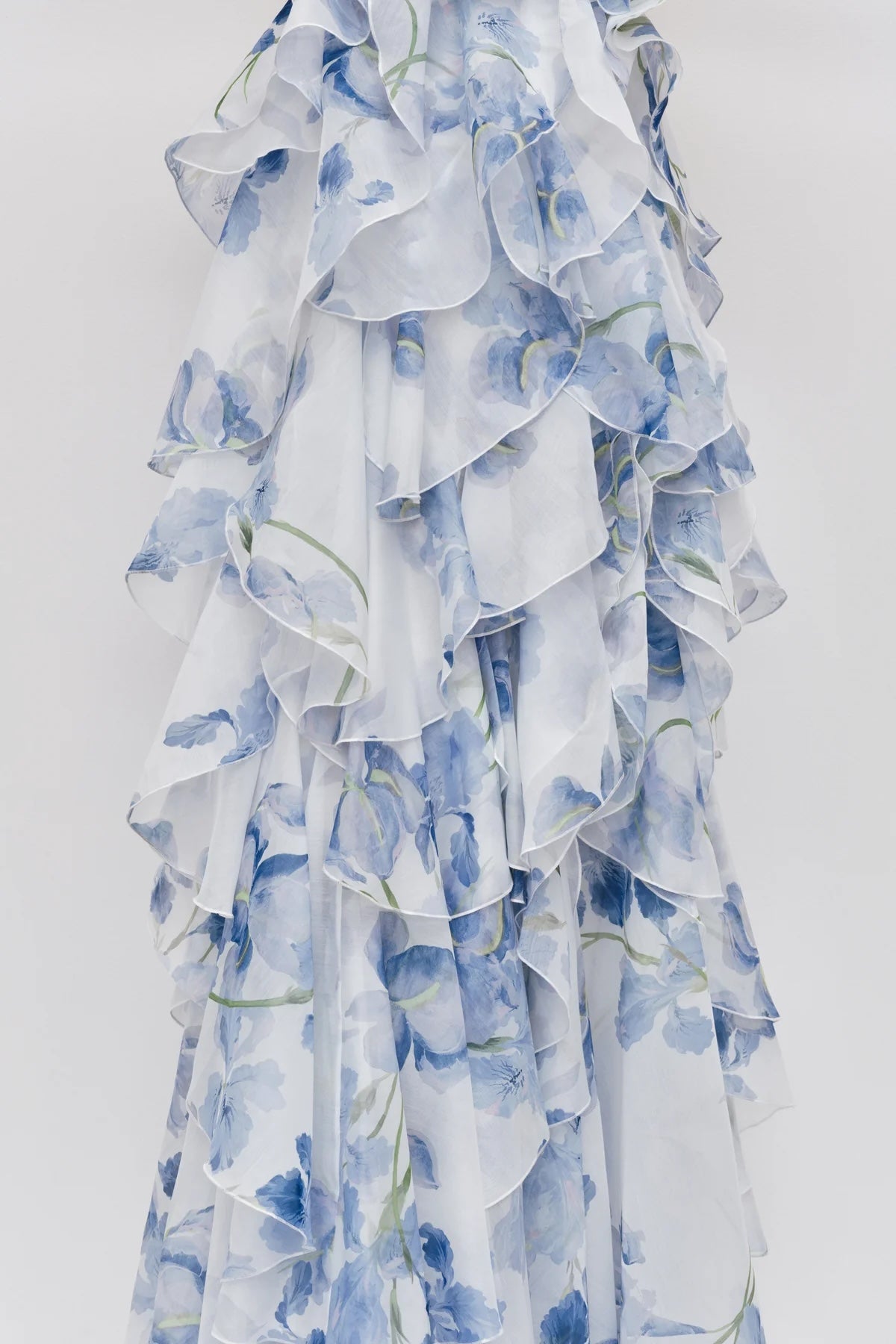 AJE Style Blue Watercolor Floral Maxi Dress