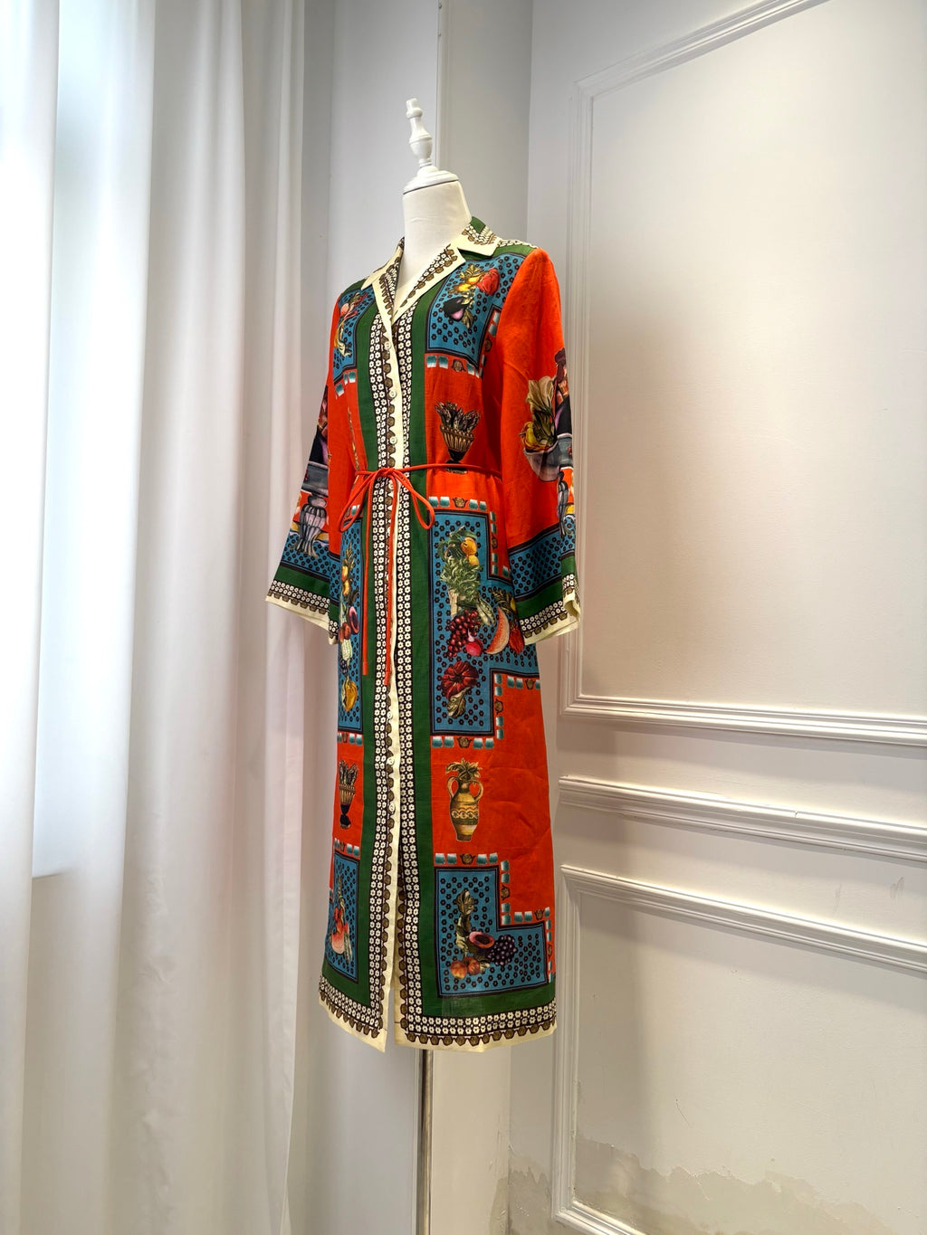 Australian ALEMAIS Retro Paisley Linen Printed Dress