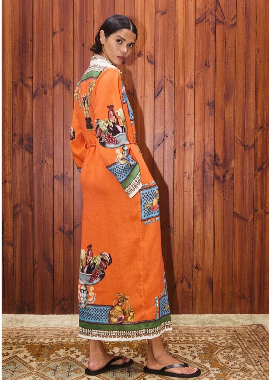 Australian ALEMAIS Retro Paisley Linen Printed Dress