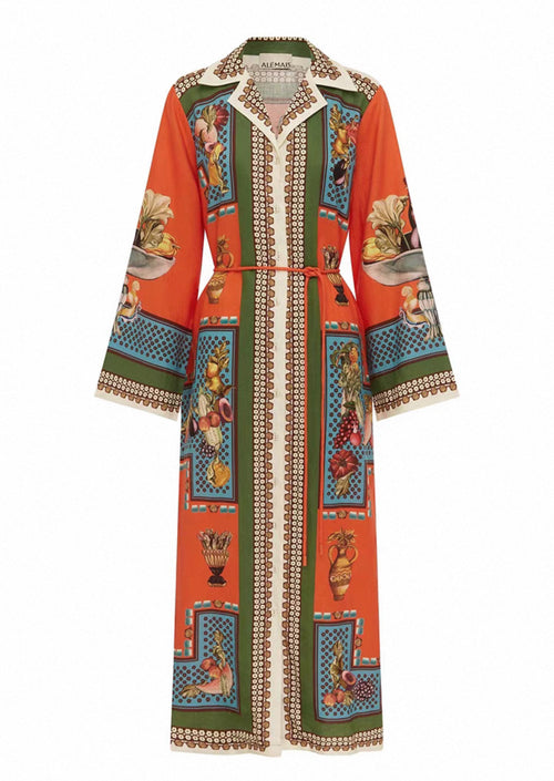 Australian ALEMAIS Retro Paisley Linen Printed Dress