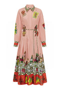 Australian Alemais New Elegant Casual Printed Shirt Long Dress