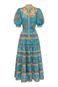 Australian Alemais New Elegant Vacation Printed Short-sleeve Mini Dres