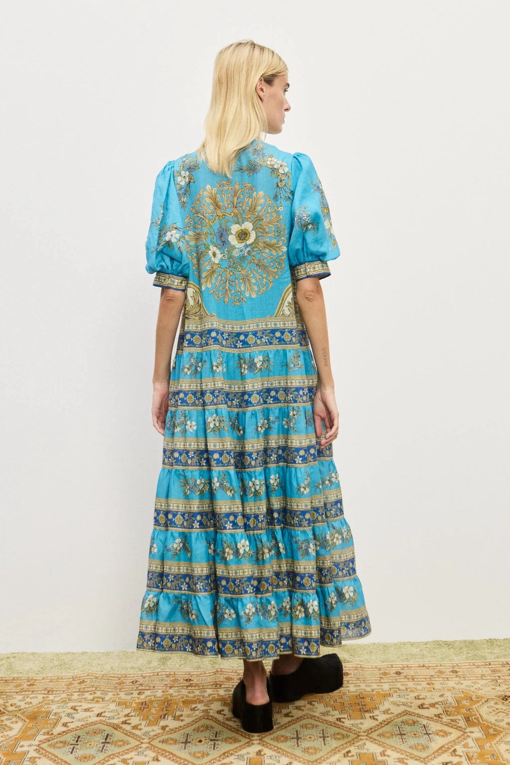 Australian Alemais New Elegant Vacation Printed Short-sleeve Mini Dres