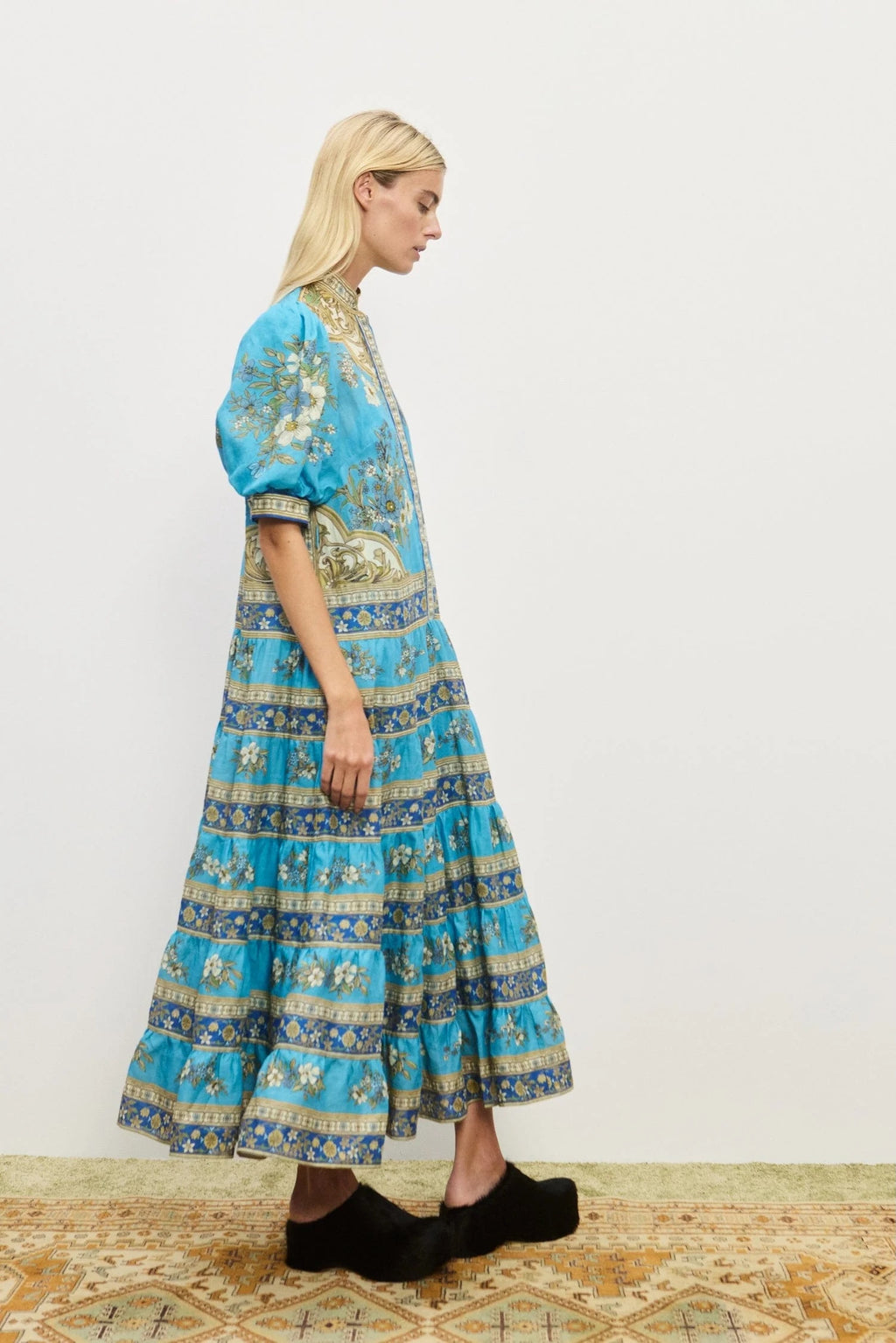 Australian Alemais New Elegant Vacation Printed Short-sleeve Mini Dres