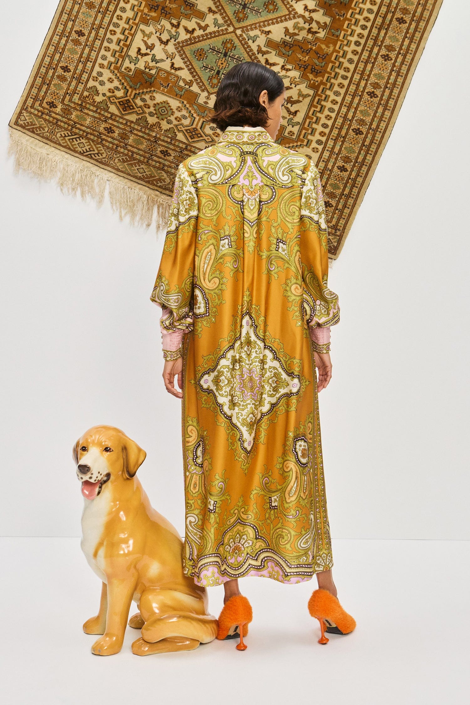 Australian Alemais New Elegant Vacation Printed Loose Shirt Collar Maxi Dress