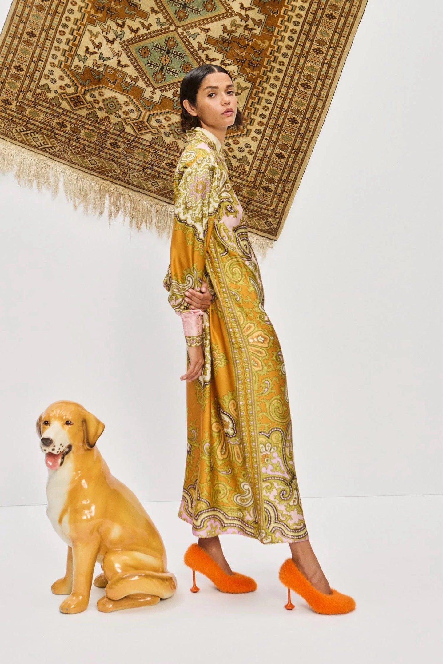 Australian Alemais New Elegant Vacation Printed Loose Shirt Collar Maxi Dress