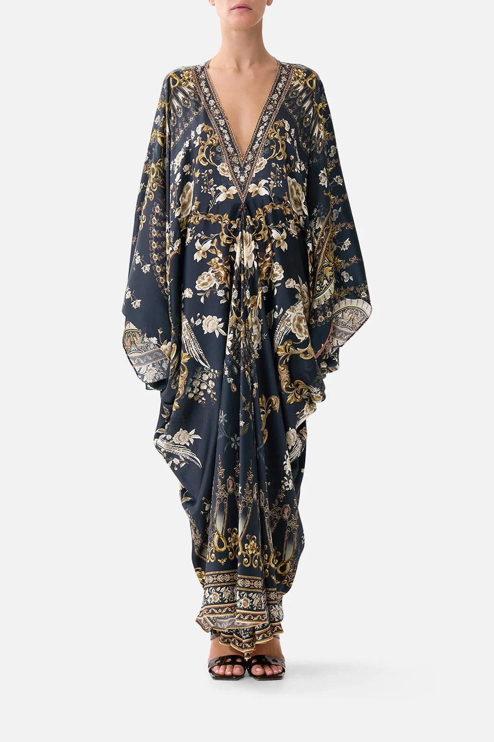 Australian Camilla Printed Rhinestone Long Dress