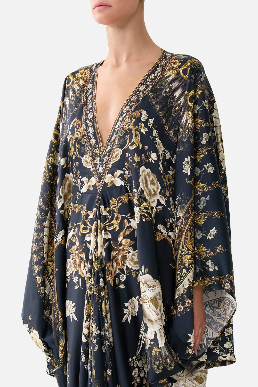Australian Camilla Printed Rhinestone Long Dress