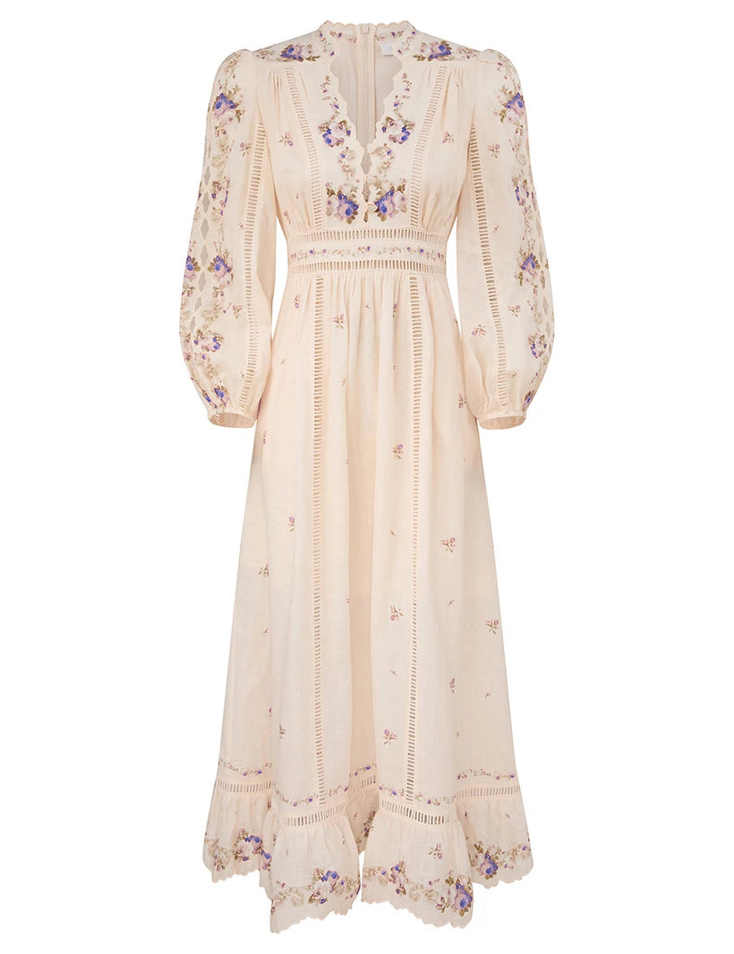 ZIMMERMANN INSPIRED DRESS IN 100% LINEN