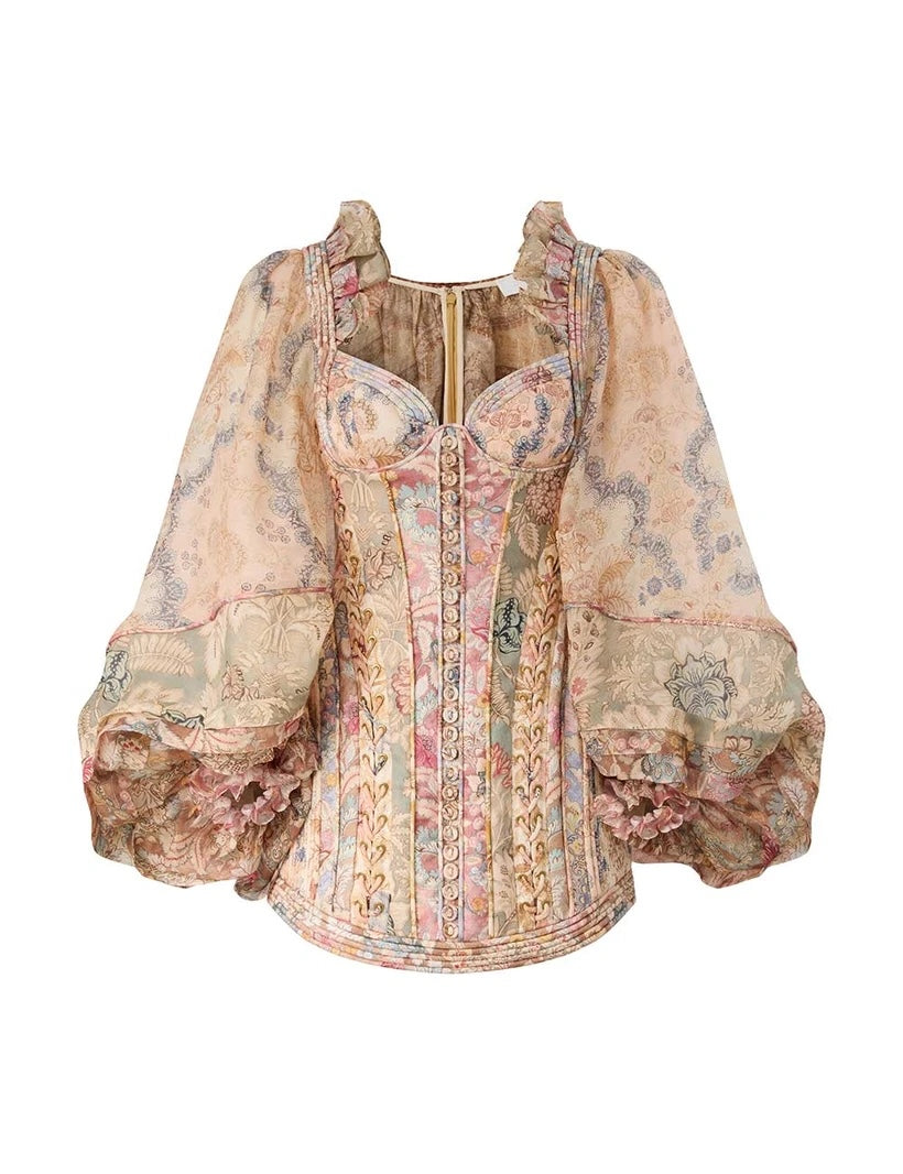 ZIMMERMANN INSPIRED DRESS IN 55% LINEN 45% SILK