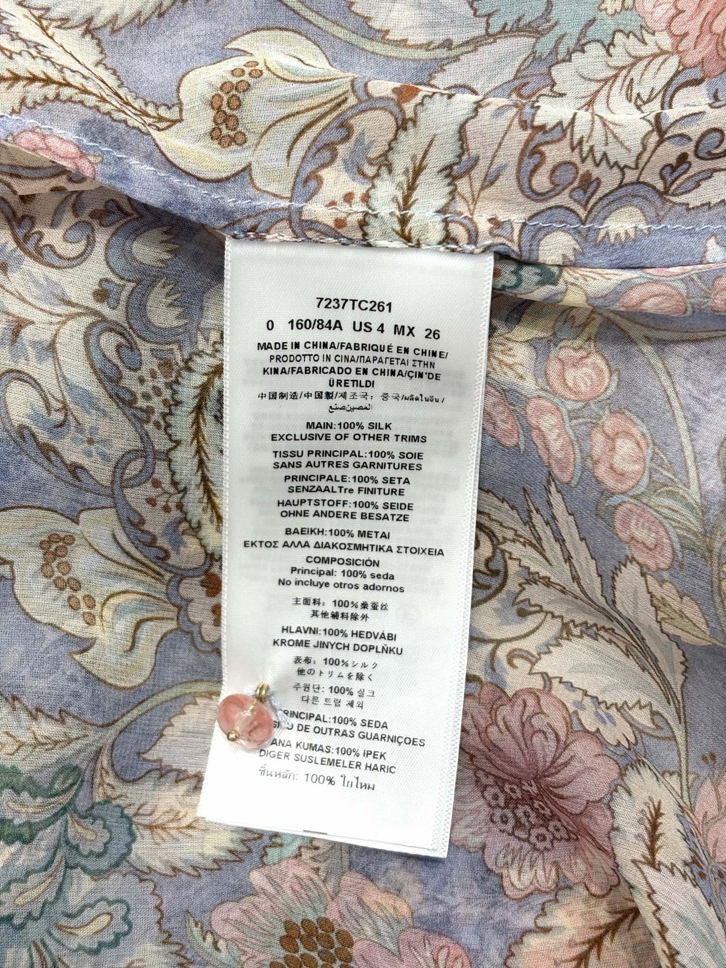ZIMMERMANN INSPIRED DRESS IN 100% SILK