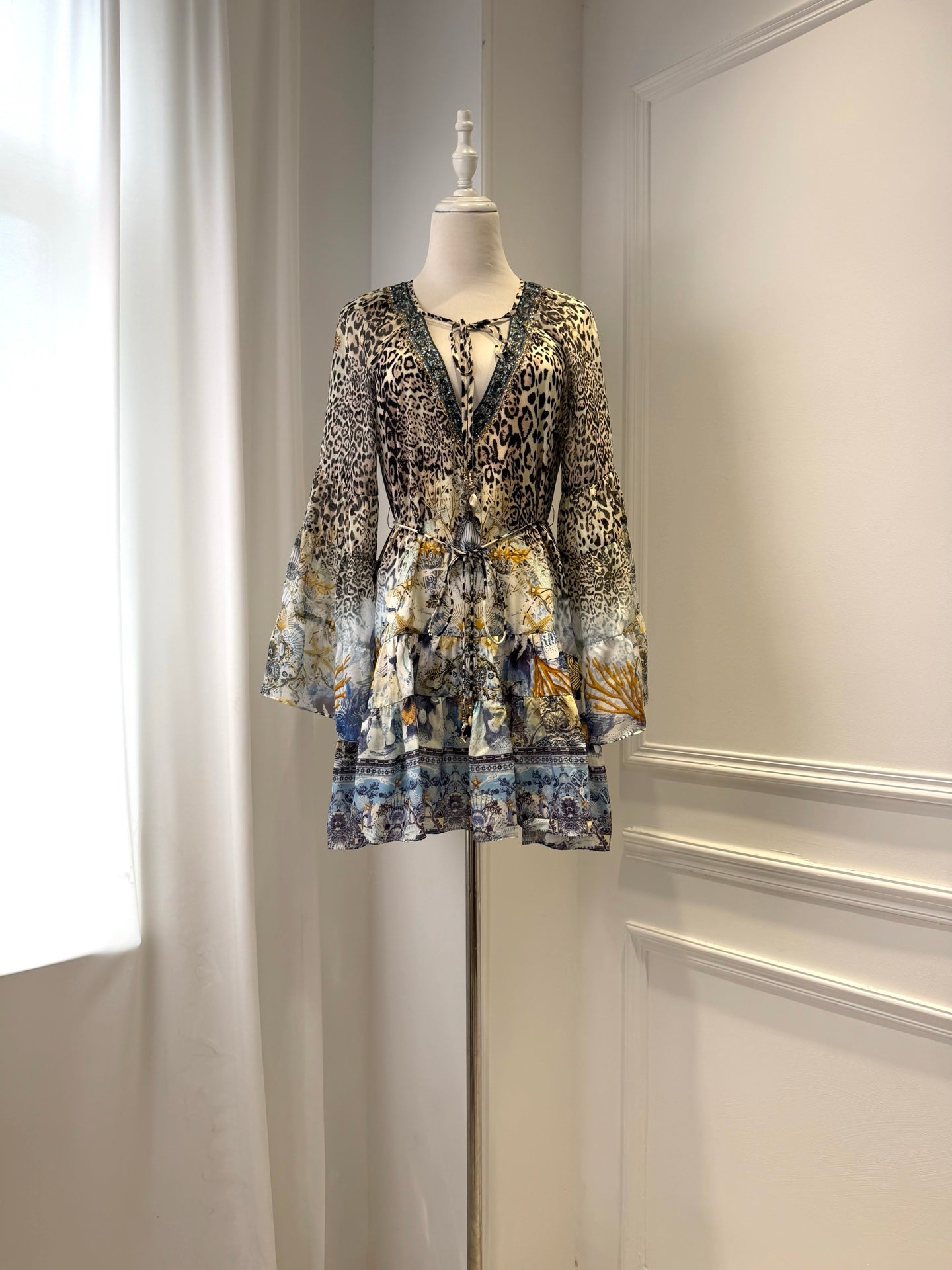 CAMILLA INSPIRED DRESS IN 100% SILK