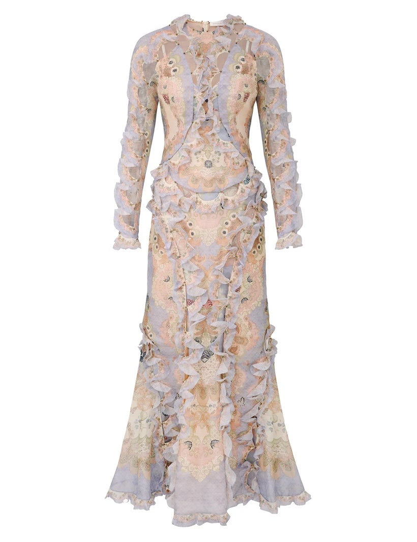 ZIMMERMANN INSPIRED DRESS IN 55% LINEN 45% SILK