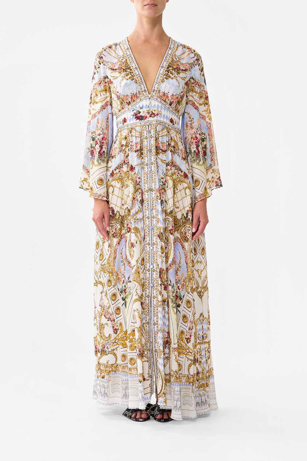 CAMILLA INSPIRED DRESS IN 100% SILK