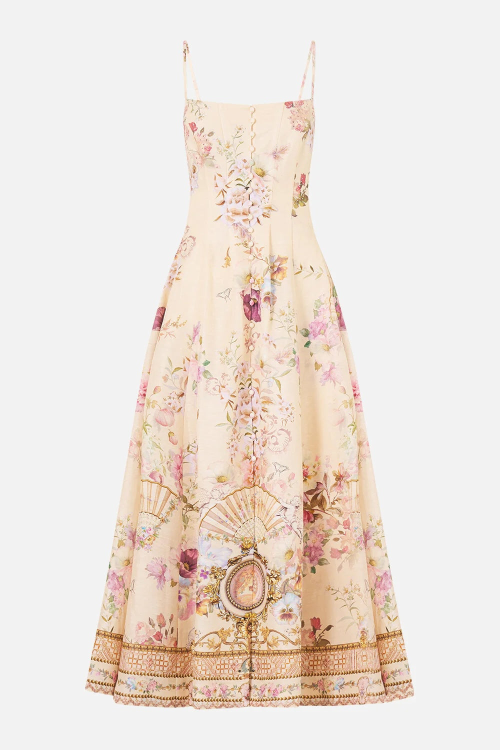 CAMILLA INSPIRED DRESS IN 82% LINEN 18% SILK