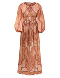 ZIMMERMANN INSPIRED DRESS IN 72% COTTON 25% SILK 3% METALLIZED FIBRE