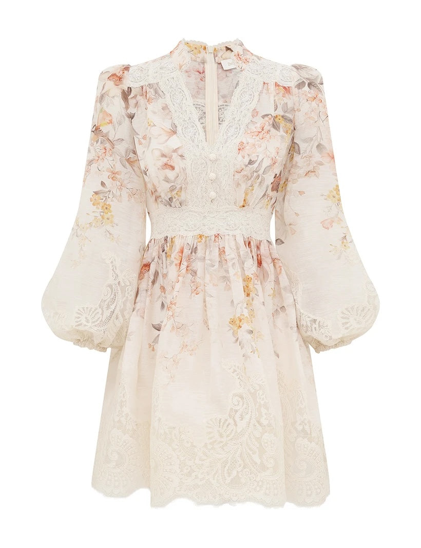 ZIMMERMANN INSPIRED DRESS IN 55% LINEN 45% SILK