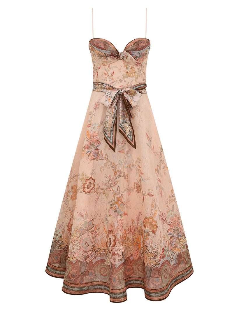 ZIMMERMANN INSPIRED DRESS IN 53% LINEN 47% SILK