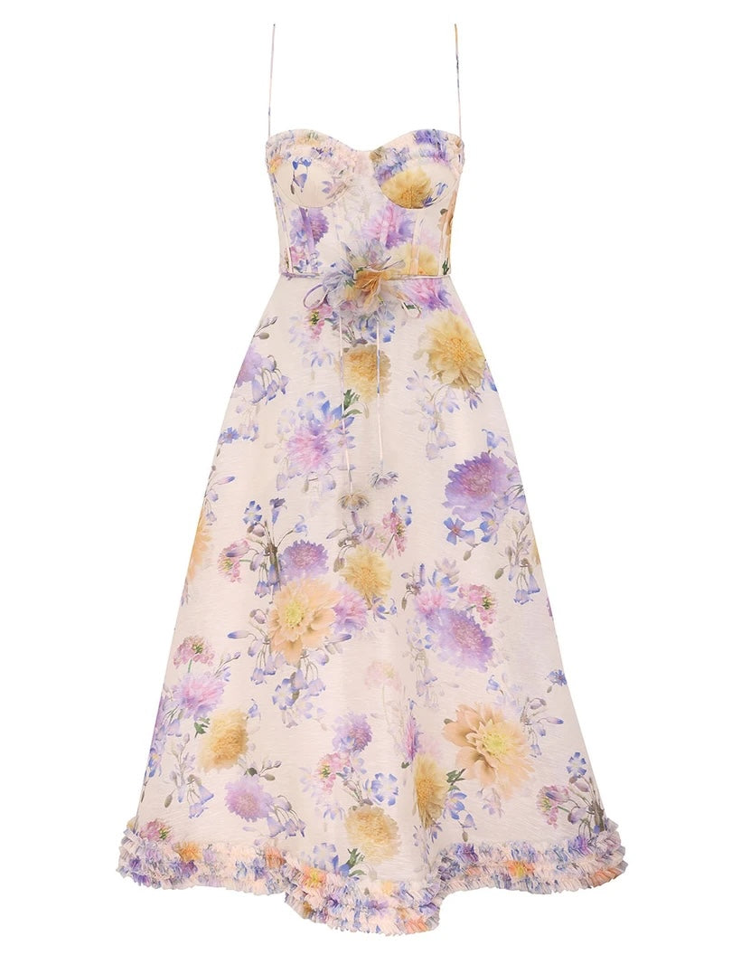 ZIMMERMANN INSPIRED DRESS IN 55% LINEN 45% SILK