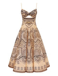 ZIMMERMANN INSPIRED DRESS IN 55% LINEN 45% SILK