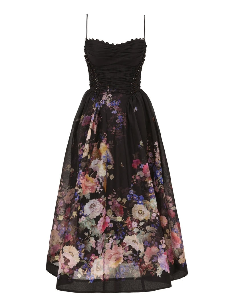 ZIMMERMANN INSPIRED DRESS IN 55% LINEN 45% SILK
