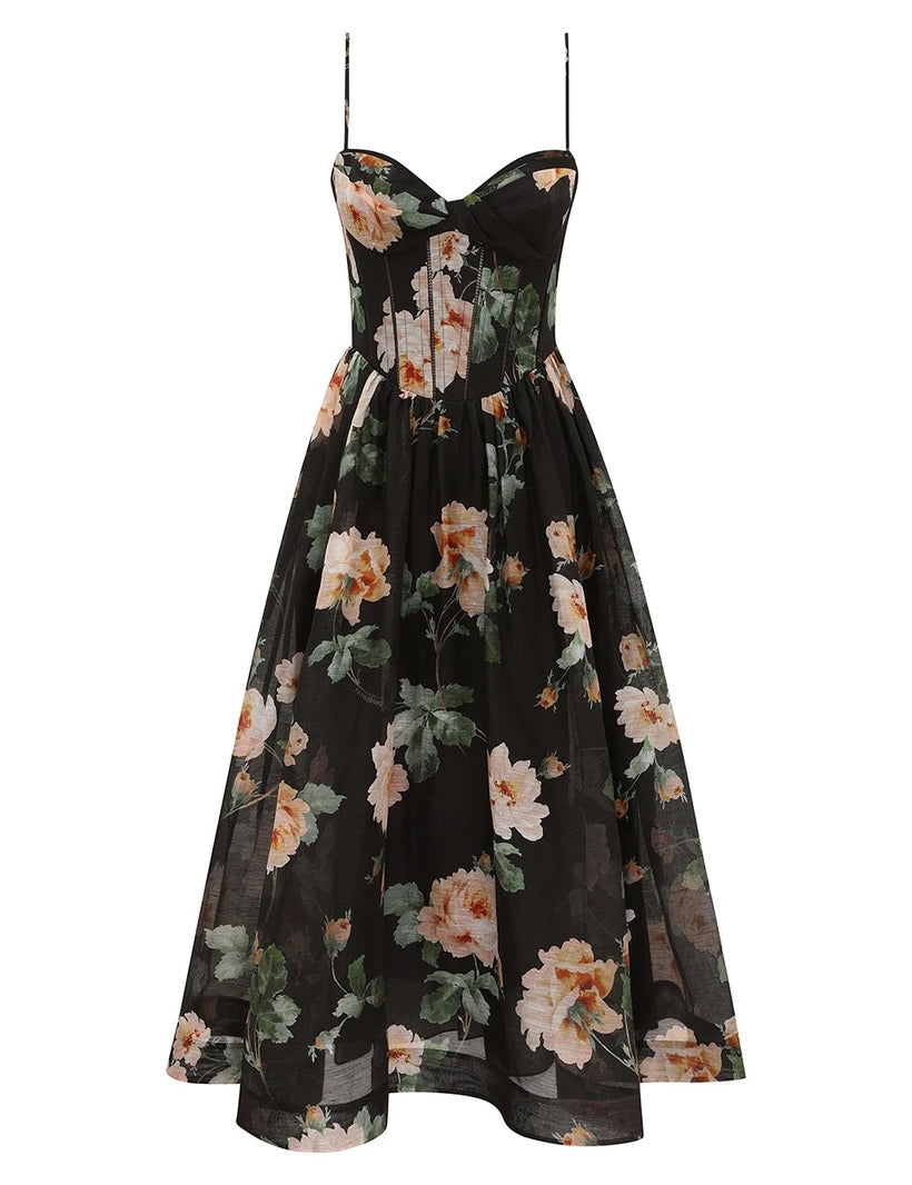 ZIMMERMANN INSPIRED DRESS IN 55% LINEN 45% SILK