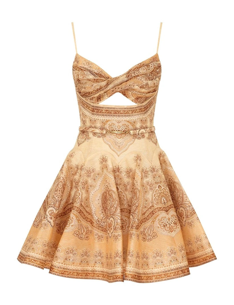 ZIMMERMANN INSPIRED DRESS IN 55% LINEN 45% SILK