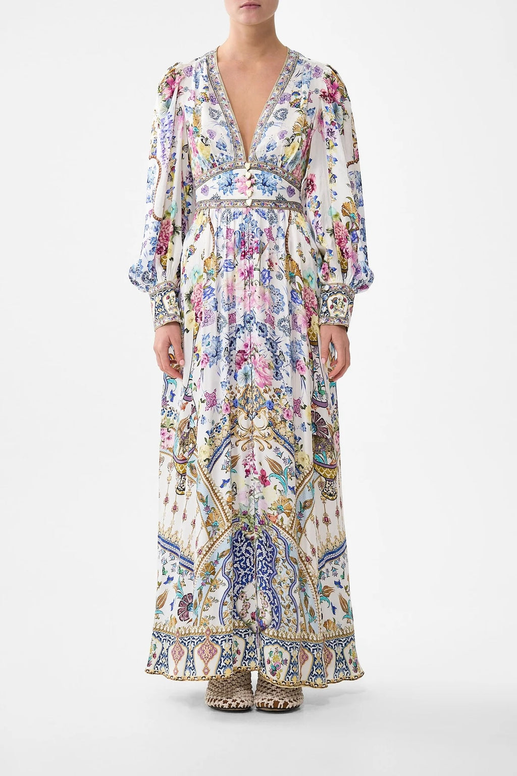 CAMILLA INSPIRED DRESS IN 100% SILK