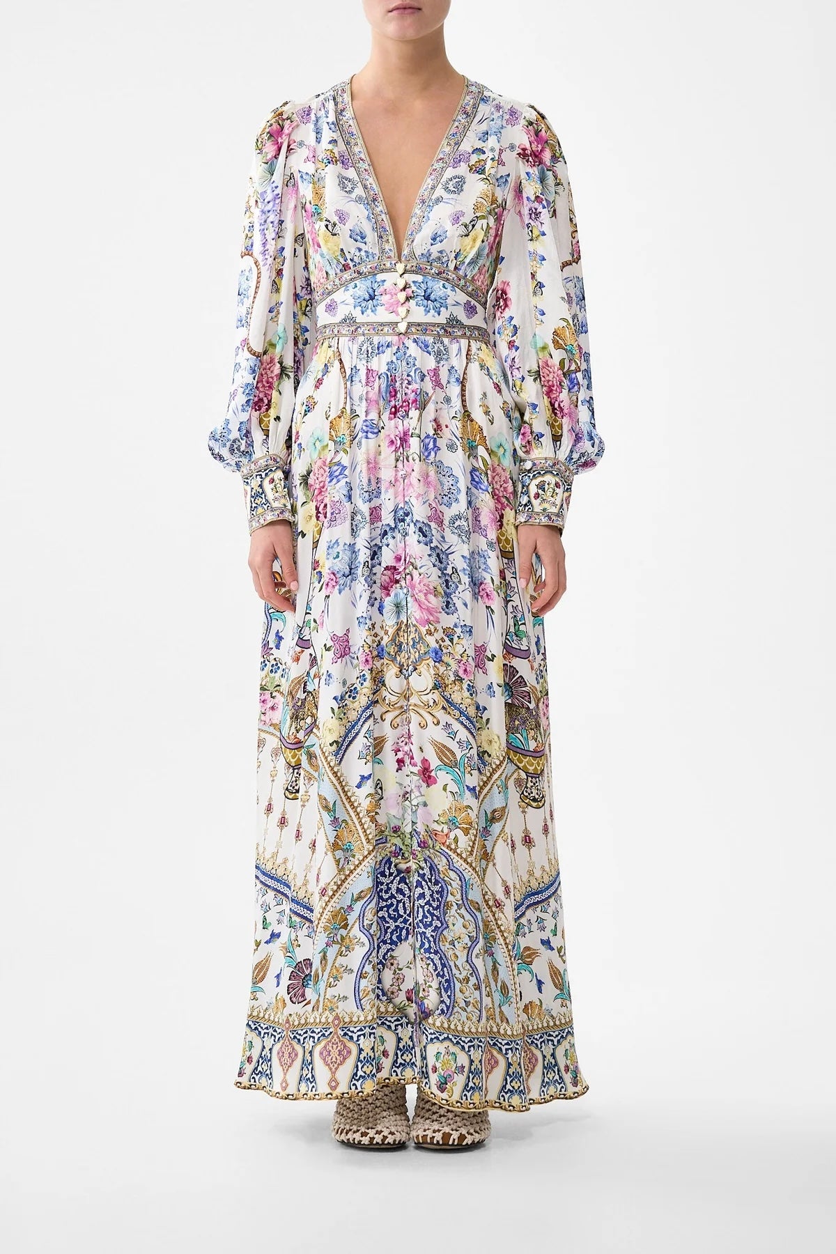 CAMILLA INSPIRED DRESS IN 100% SILK
