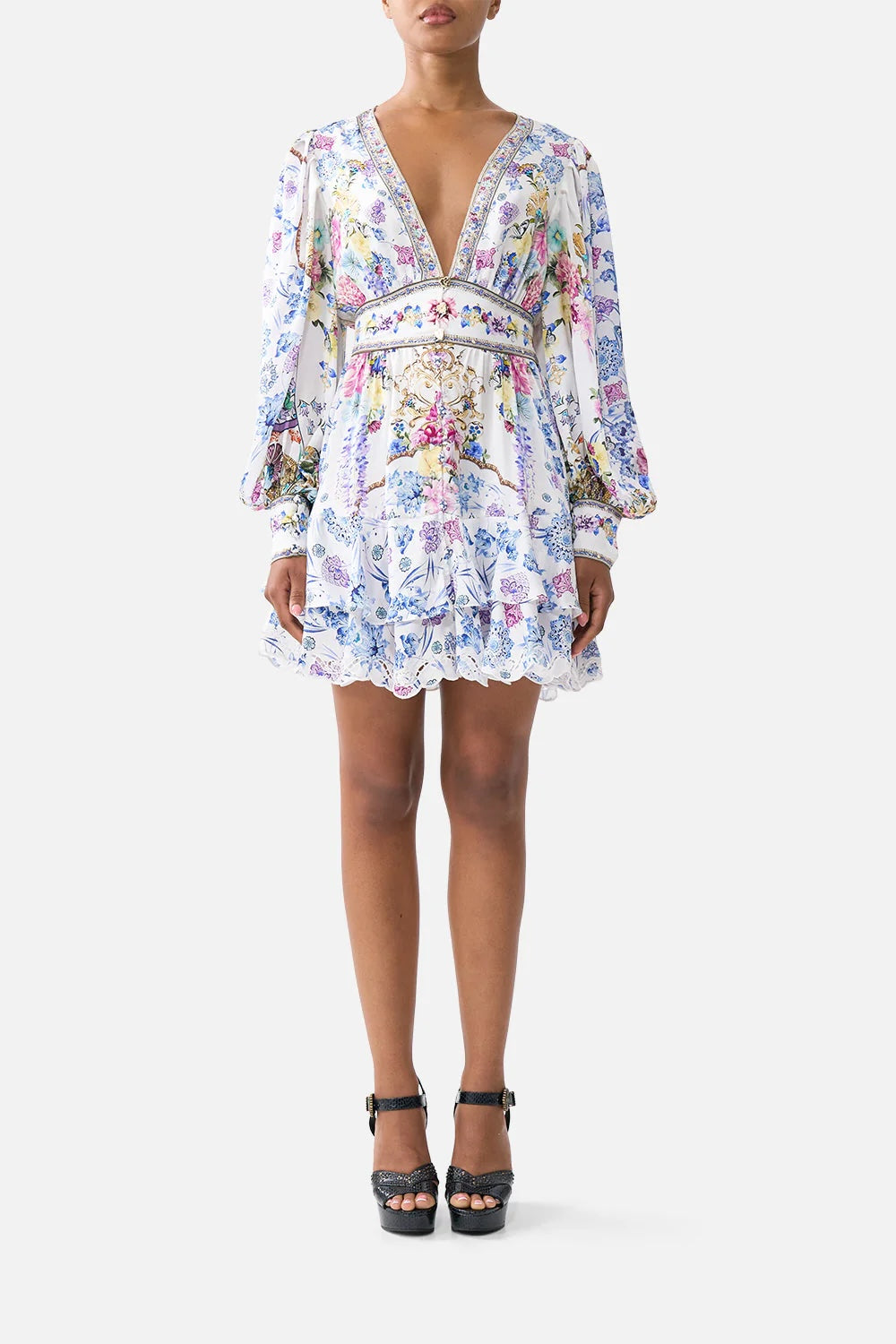 CAMILLA INSPIRED DRESS IN 100% SILK