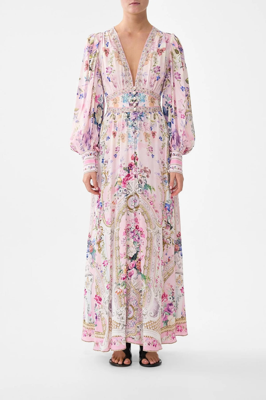 CAMILLA INSPIRED DRESS IN 100% SILK