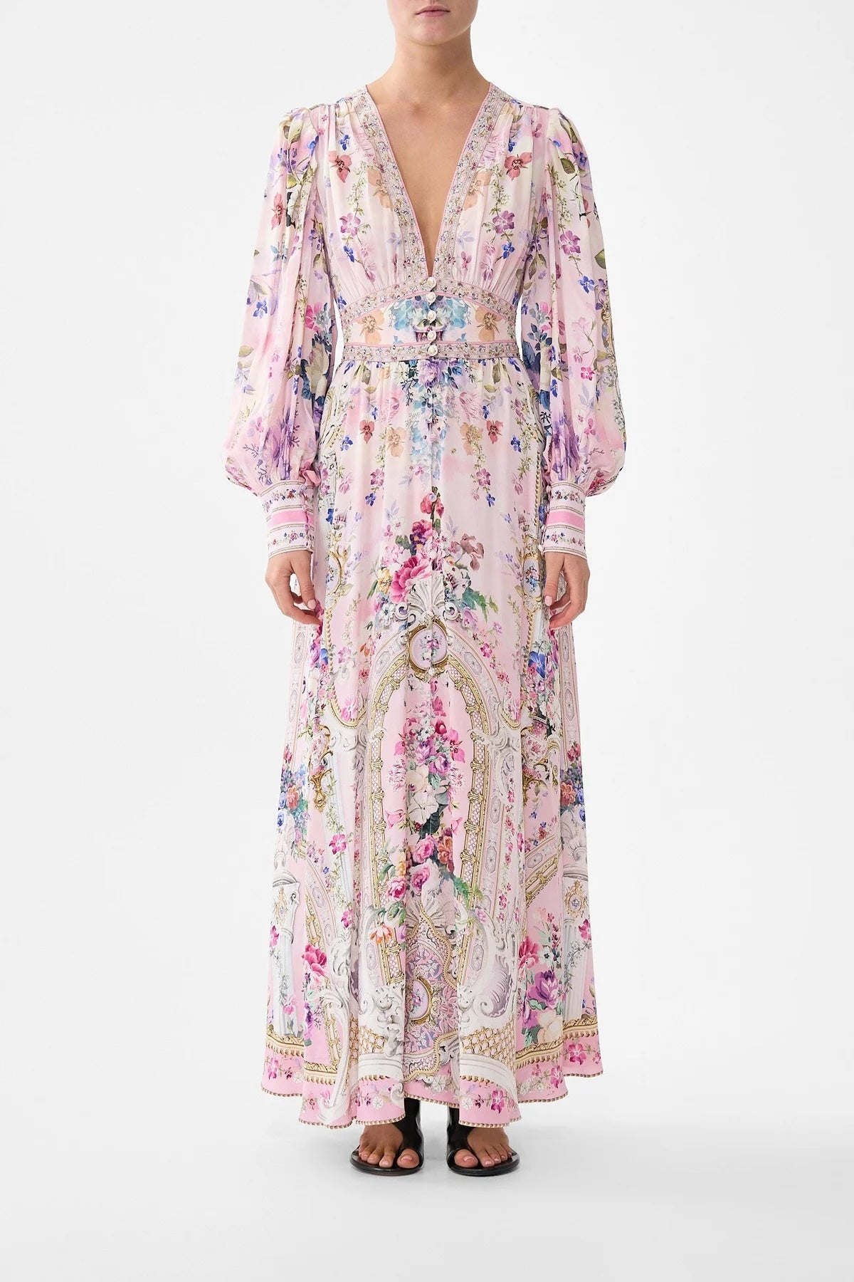 CAMILLA INSPIRED DRESS IN 100% SILK
