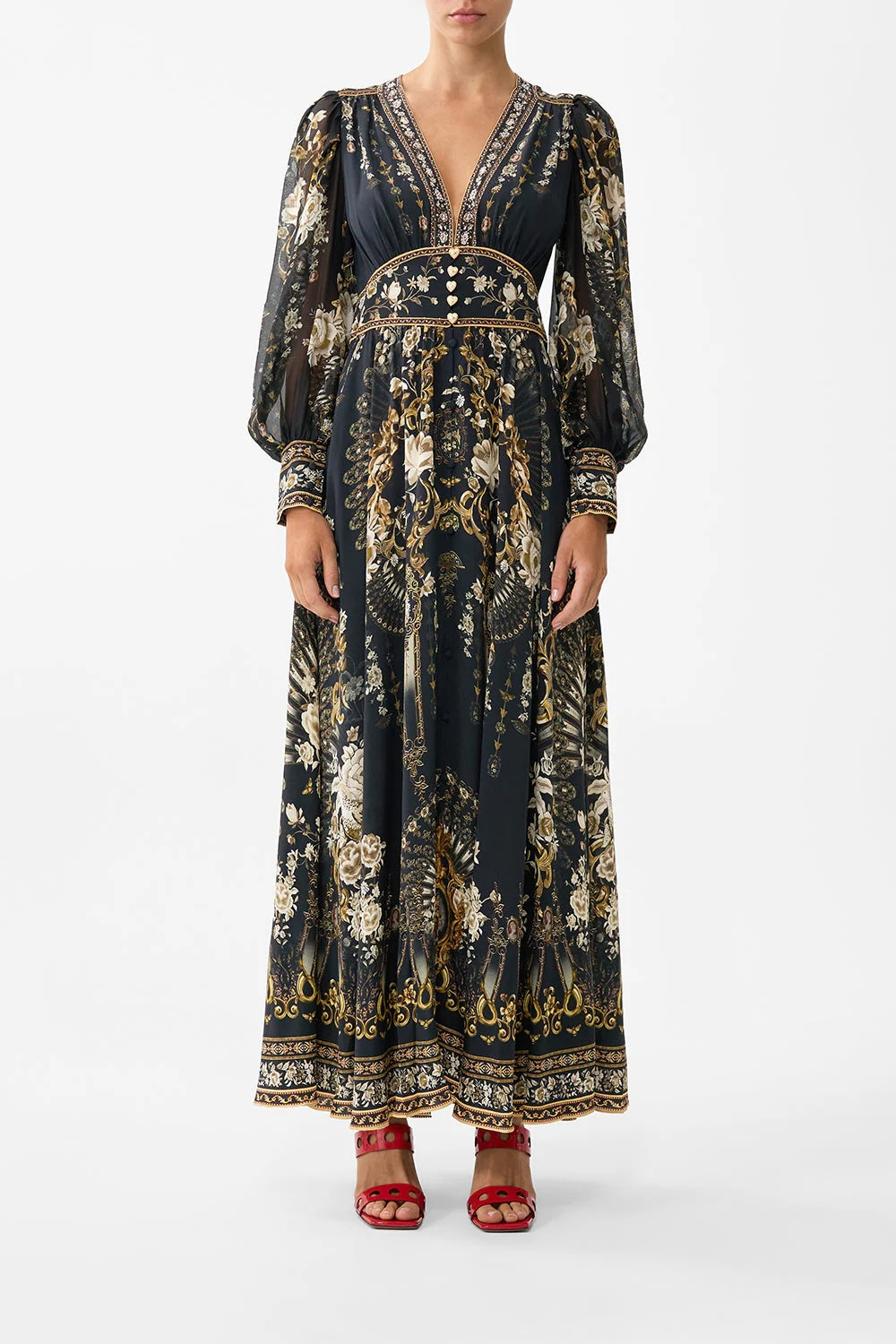 CAMILLA INSPIRED DRESS IN 100% SILK