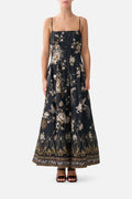 CAMILLA INSPIRED DRESS IN 82% LINEN 18% SILK