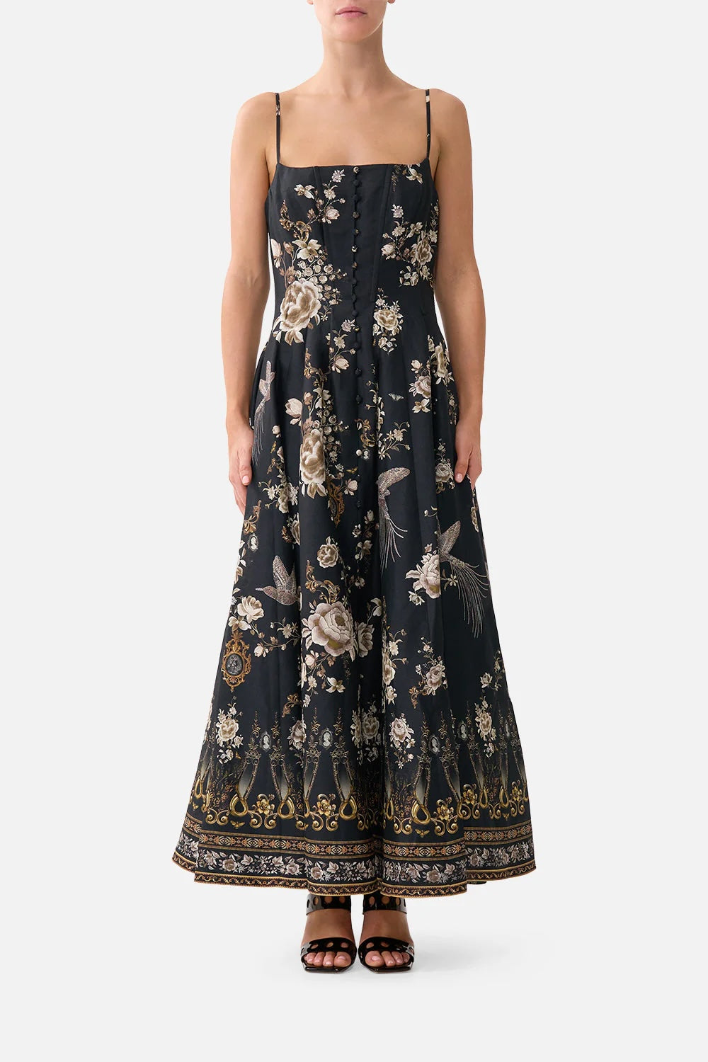 CAMILLA INSPIRED DRESS IN 82% LINEN 18% SILK