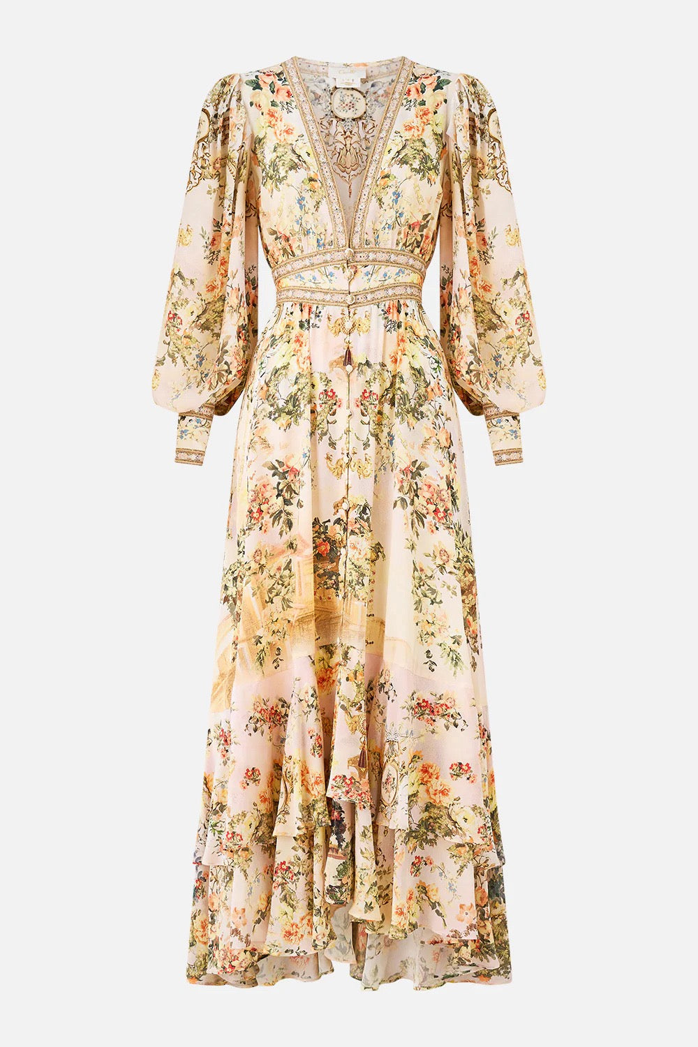 CAMILLA INSPIRED DRESS IN 100% SILK