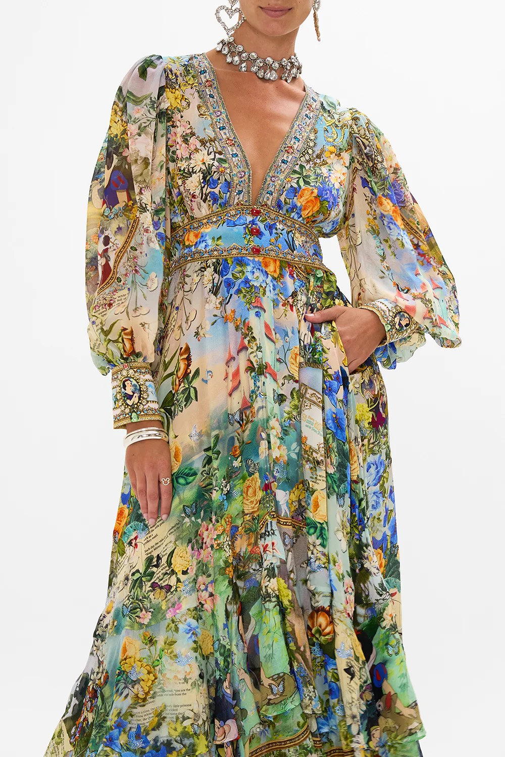 CAMILLA INSPIRED DRESS IN 100% SILK