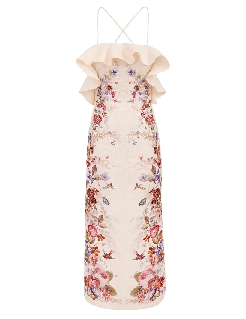 ZIMMERMANN INSPIRED DRESS IN 100% LINEN