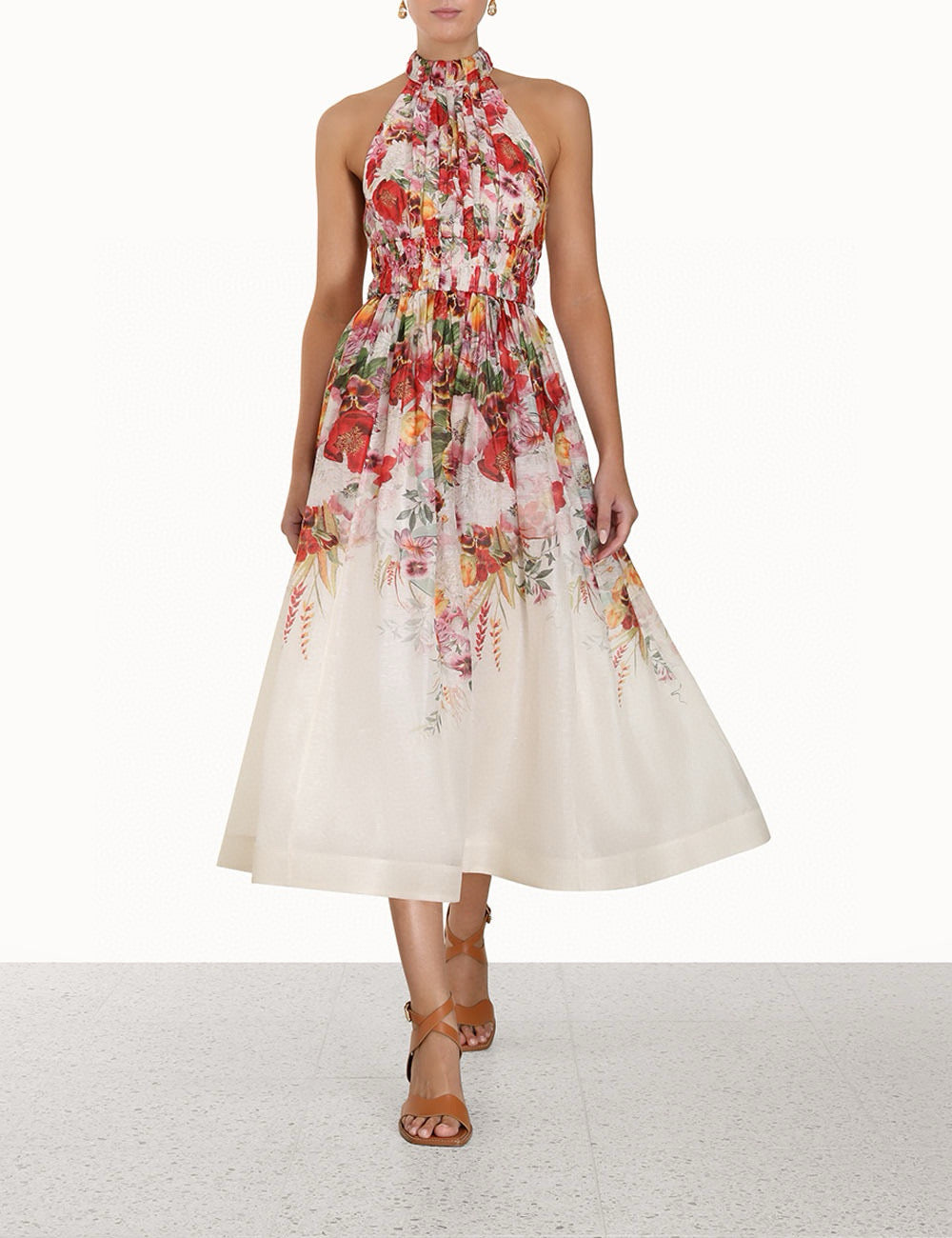 ZIMMERMANN INSPIRED DRESS IN 52% LINEN 48% SILK