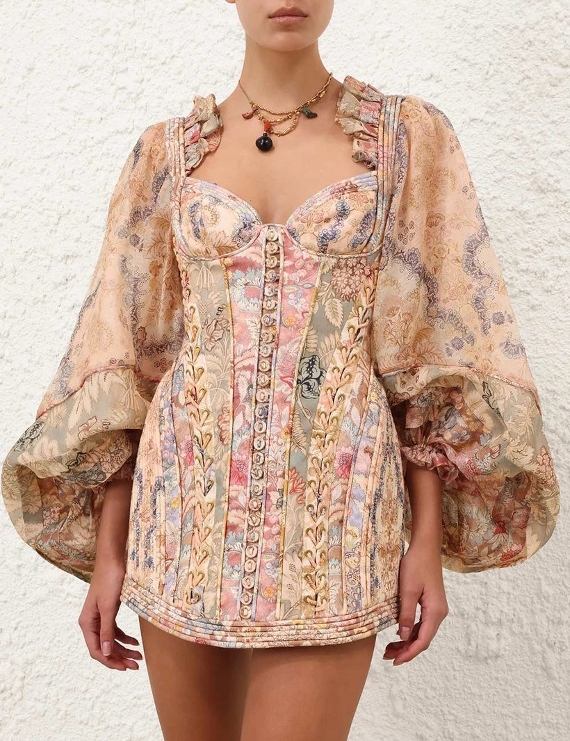 ZIMMERMANN INSPIRED DRESS IN 55% LINEN 45% SILK