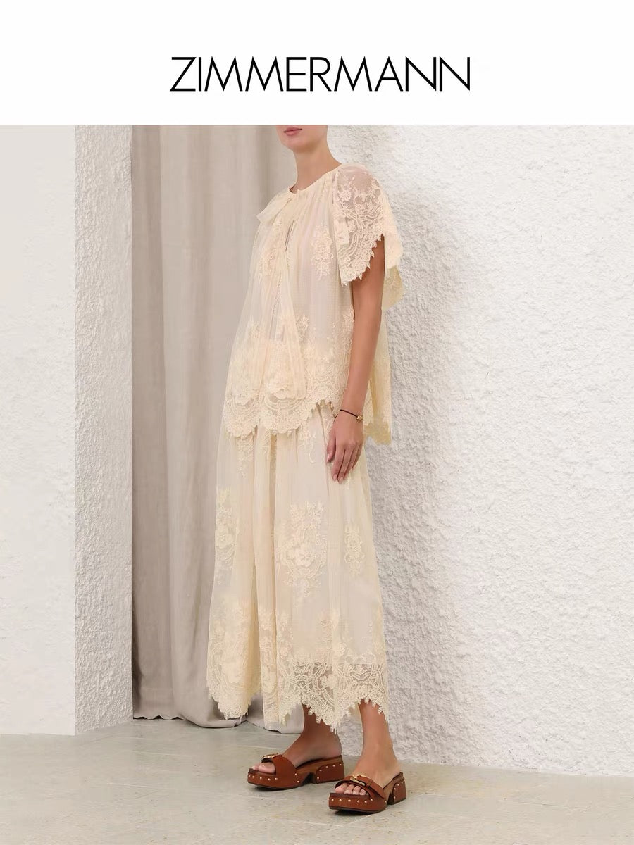 ZIMMERMANN INSPIRED CLOTH SET IN SHIRT IN 100% POLYESTER DRESS IN 100% POLYESTER
