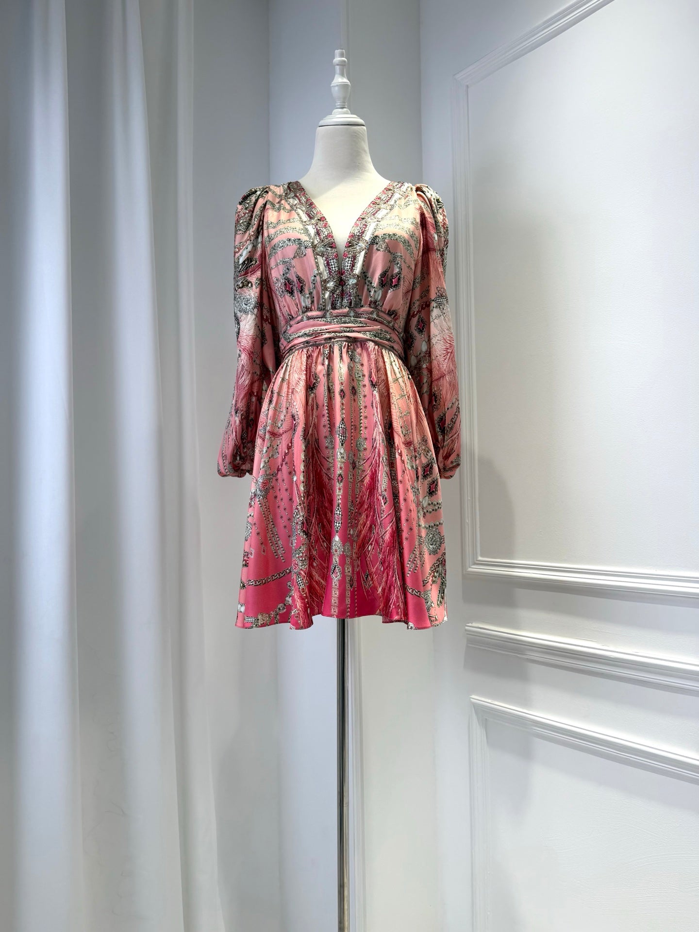 CAMILLA INSPIRED DRESS IN 100% SILK