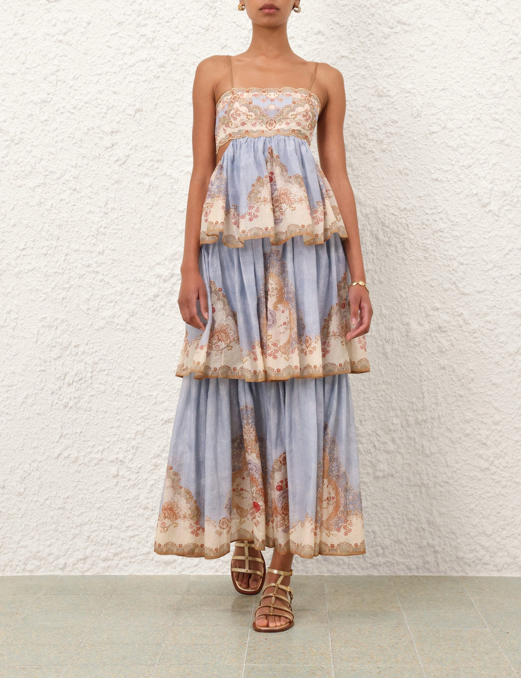 ZIMMERMANN INSPIRED DRESS IN 72% COTTON 25% SILK