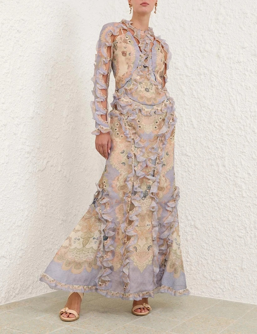 ZIMMERMANN INSPIRED DRESS IN 55% LINEN 45% SILK