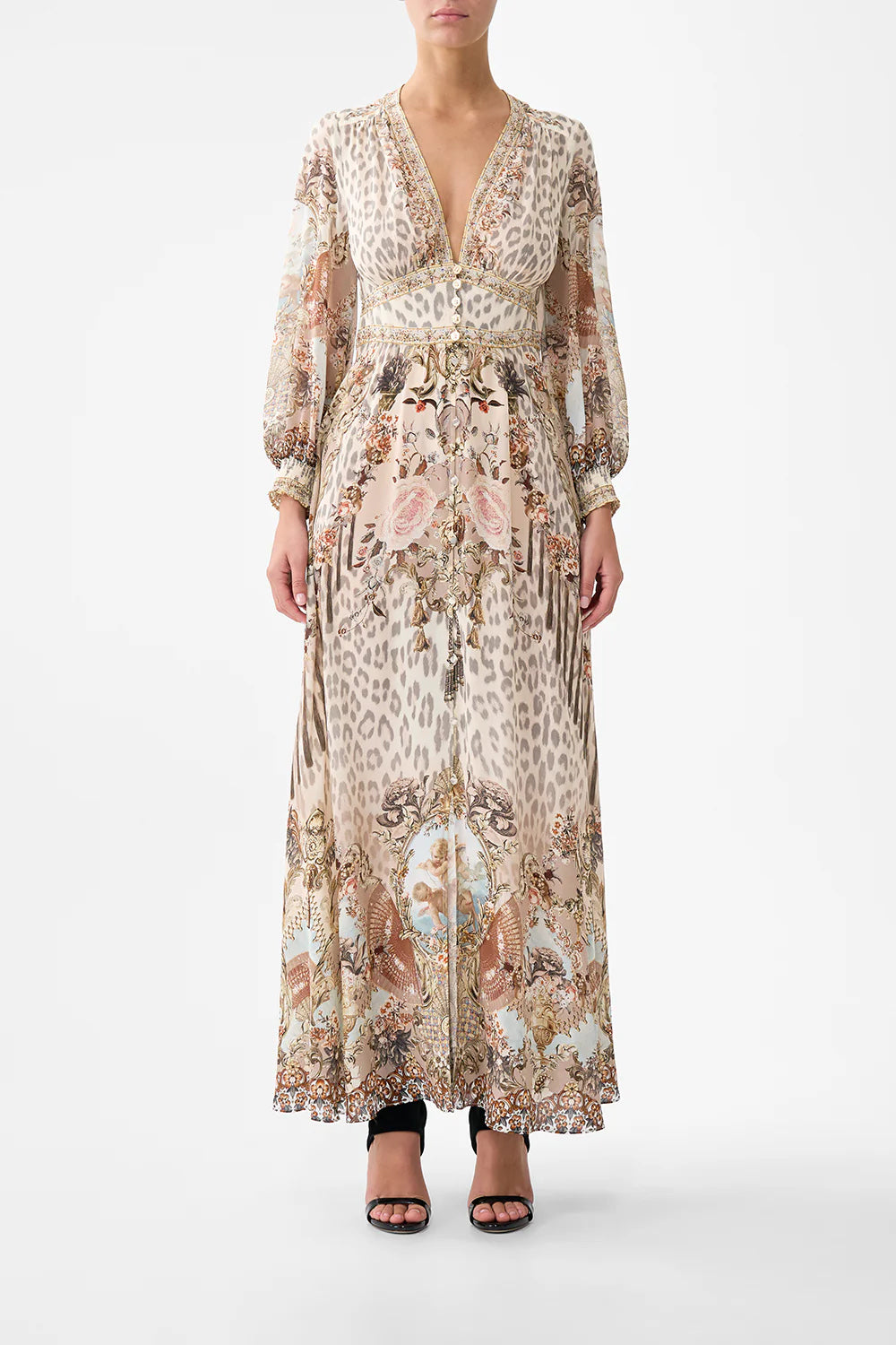 CAMILLA INSPIRED DRESS IN 100% SILK