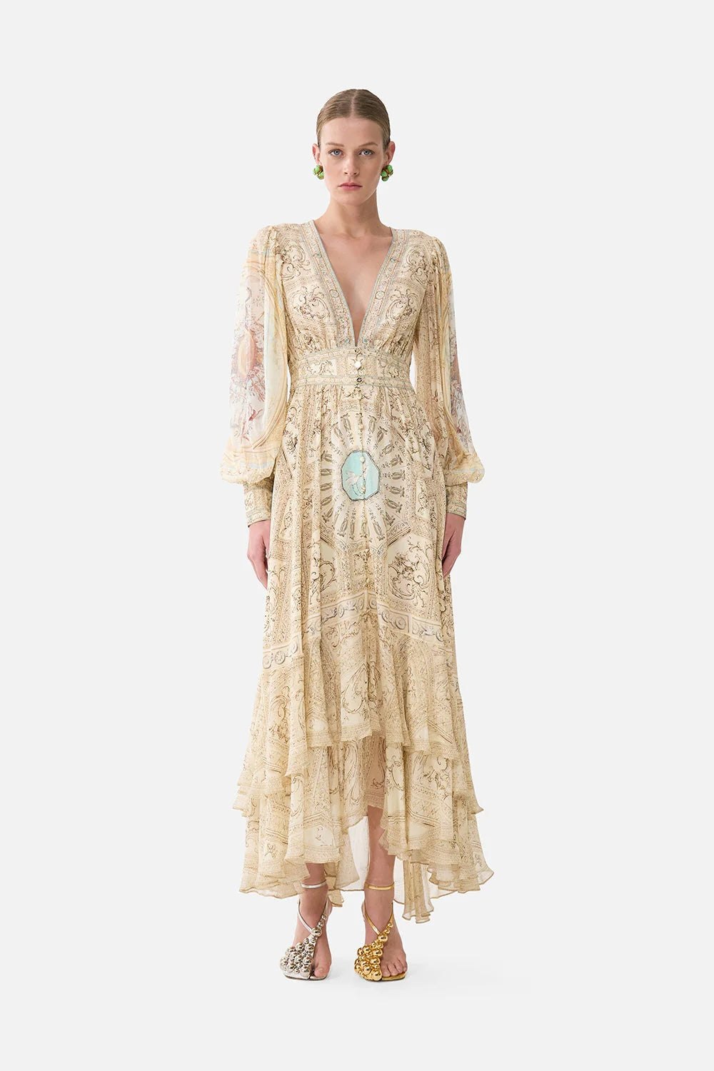 CAMILLA INSPIRED DRESS IN 100% SILK