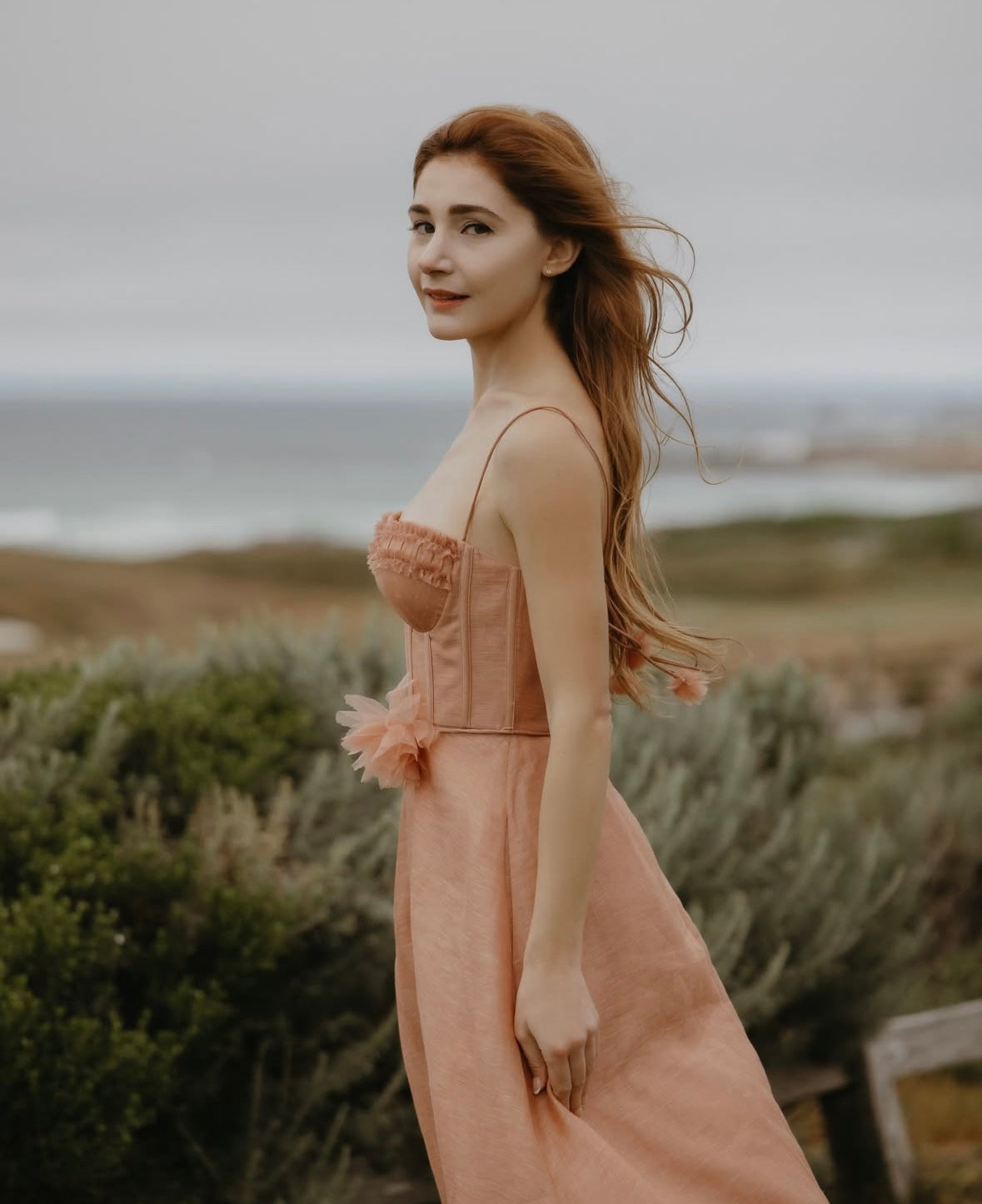 ZIMMERMANN INSPIRED DRESS IN 55% LINEN 45% SILK