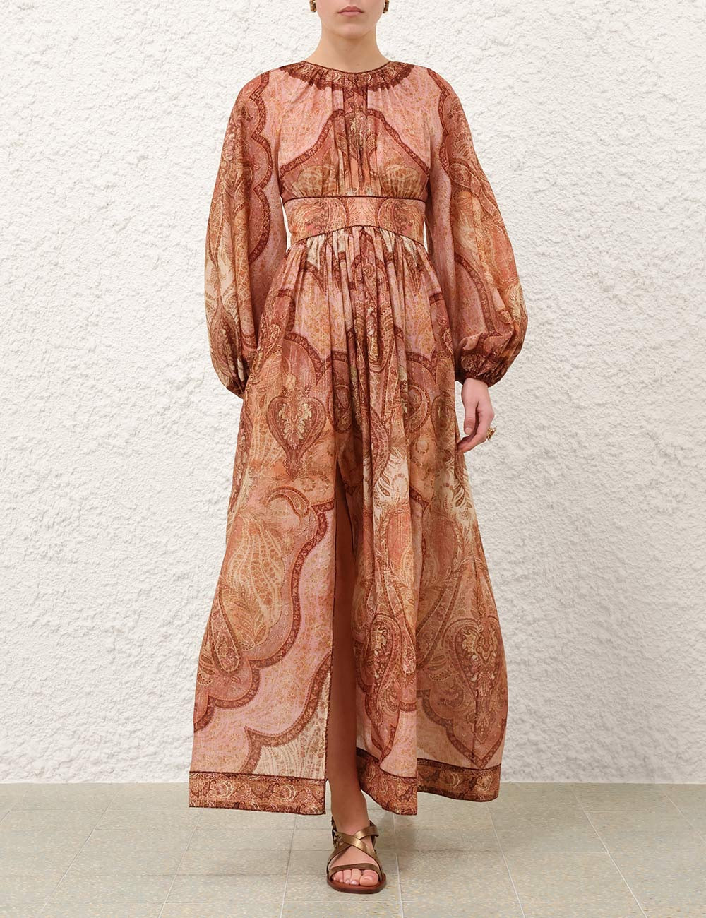 ZIMMERMANN INSPIRED DRESS IN 72% COTTON 25% SILK 3% METALLIZED FIBRE